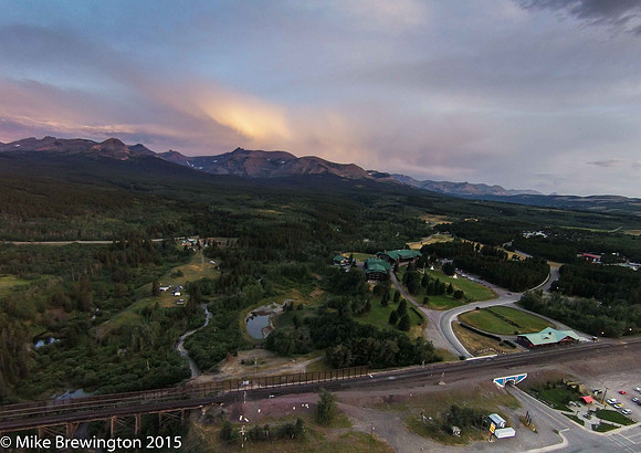 Morning After. from East Glacier looking towards St. Mary's fire.