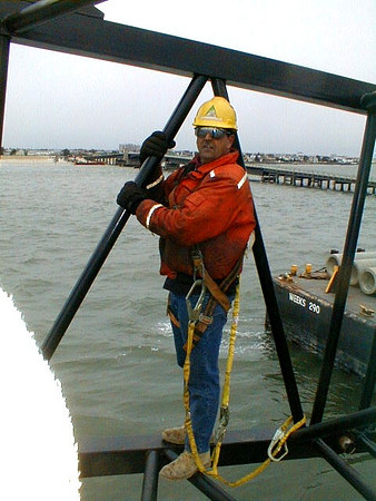 Johnny doing boom inspection, Ocean City, NJ