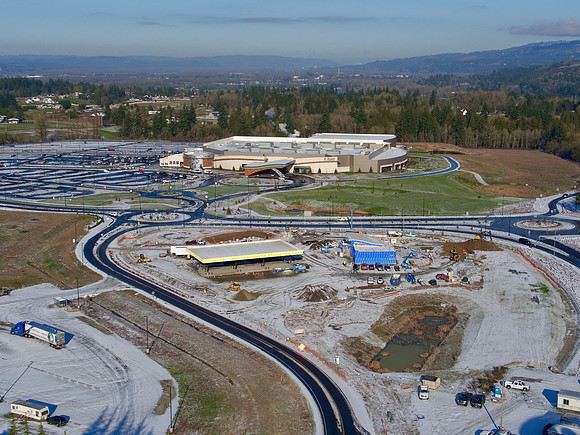 Ilani Casino w/convenience center construction in foreground