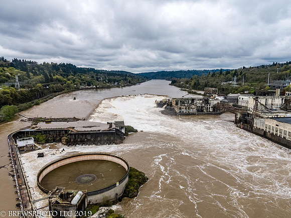 Flood Stage at Willamette Falls