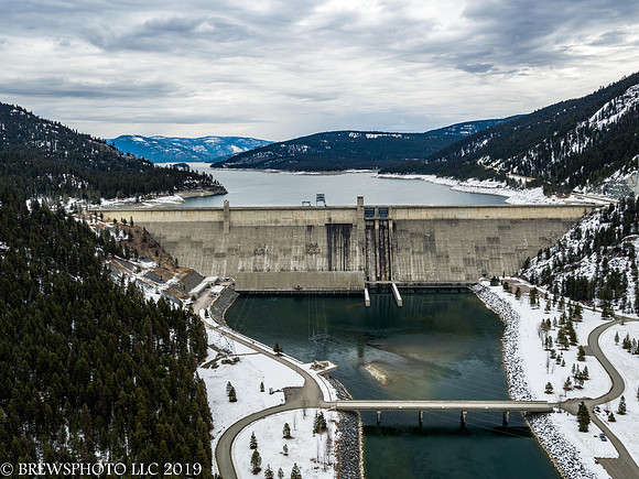 Libby Dam in winter