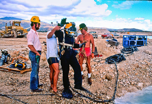 Construction diving @ Barber's Point, Oahu 1983