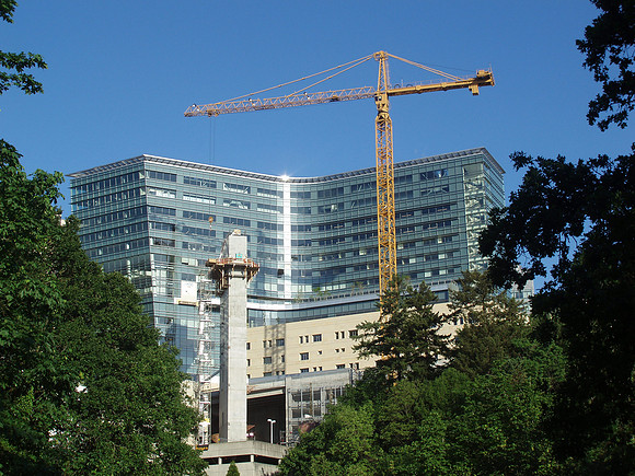 Portland Aerial Tram Upper Station Construction